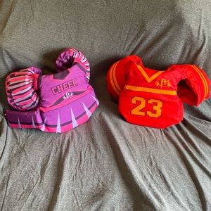 Full Throttle Little Dippers Swim Vest - Football - Cheerleader